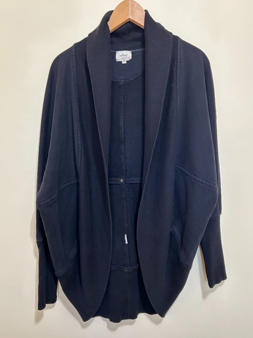 Aritzia Wilfred Diderot Open Cardigan Black Size M